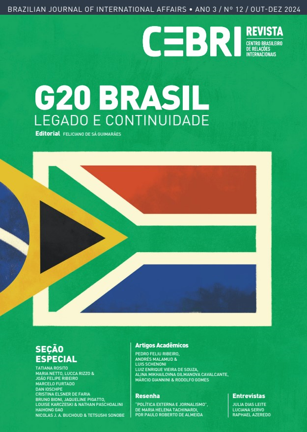 					Visualizar n. 12 (2024): G20 Brasil: legado e continuidade
				